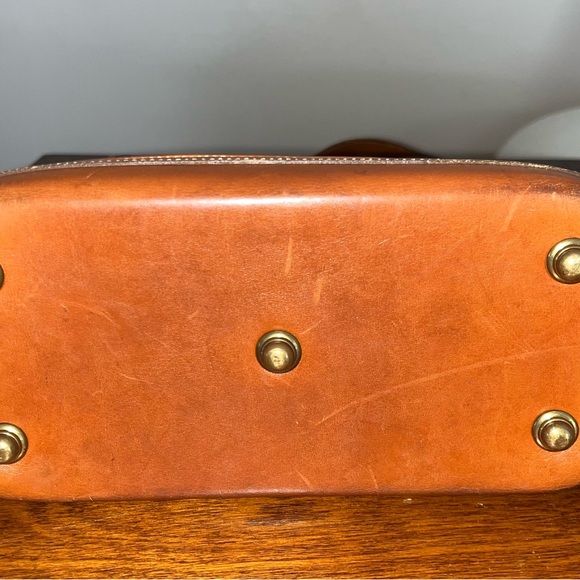 Dooney & Bourke Blue and Brown Leather Backpack - Picture 4 of 5